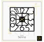 Wall Clock Senna with Gold Hands - Black