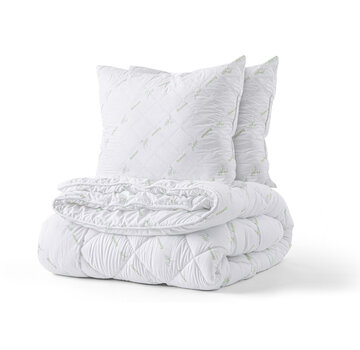 Dreamhouse Bamboo All Season Bedding Set - Duvet + 2 Pillows - White