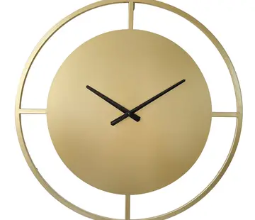 LW Collection Horloge Murale Moderne Danial - 80cm - Or