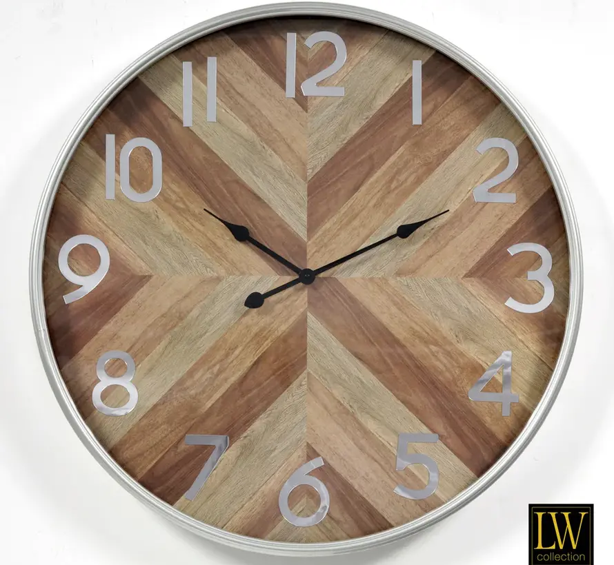 Wall clock Saylor - 80cm - Silver