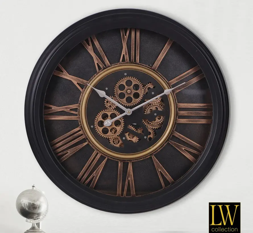 Wall clock Leonore - 52cm - Black