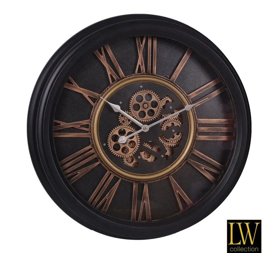 Horloge murale Leonore - 52cm - Noir