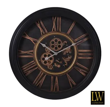 LW Collection Wall clock Leonore - 52cm - Black