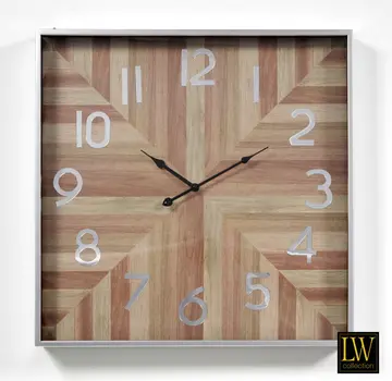 LW Collection Wall clock Presley - 80cm - Silver