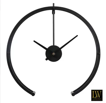 LW Collection Horloge murale Denzel - 52cm - Noir