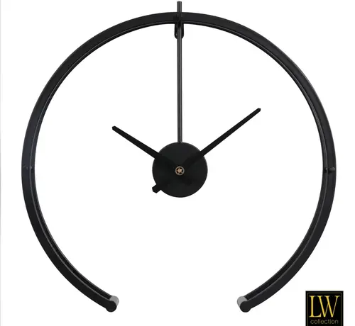 LW Collection Horloge murale Denzel - 52cm - Noir