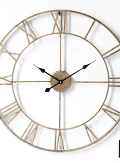 LW Collection Wall clock Olivier - 80cm - Gold