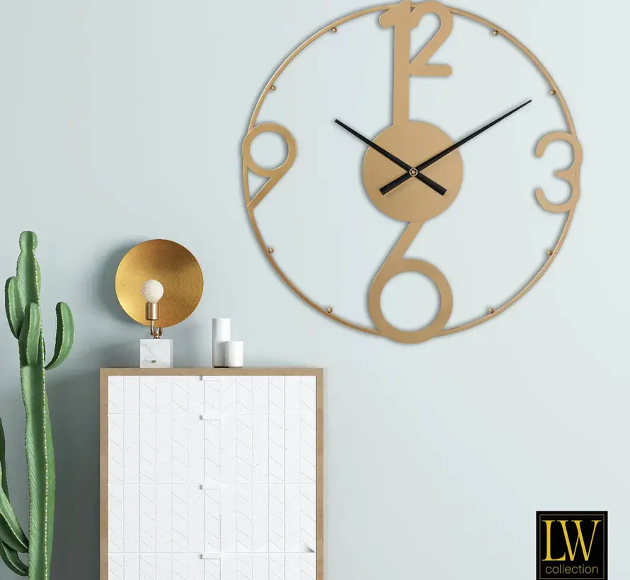 Wall clock Scarlett - 60cm - Gold