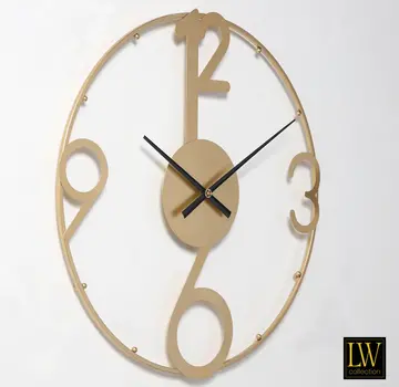 LW Collection Wall clock Scarlett - 60cm - Gold