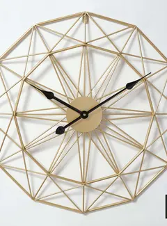 LW Collection Wall clock Megan - 60cm - Gold