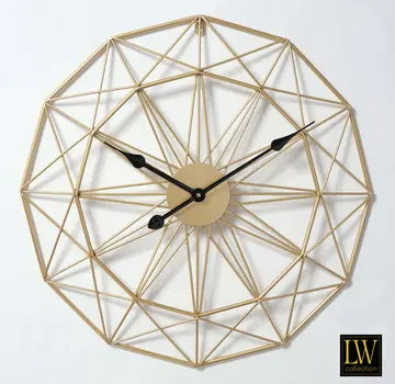 LW Collection Horloge murale Megan - 60cm - Or