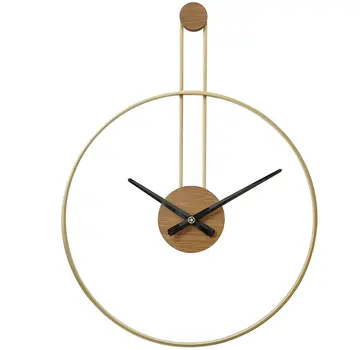 LW Collection Horloge Murale Fargo - Mouvement Silencieux - 55cm - Or