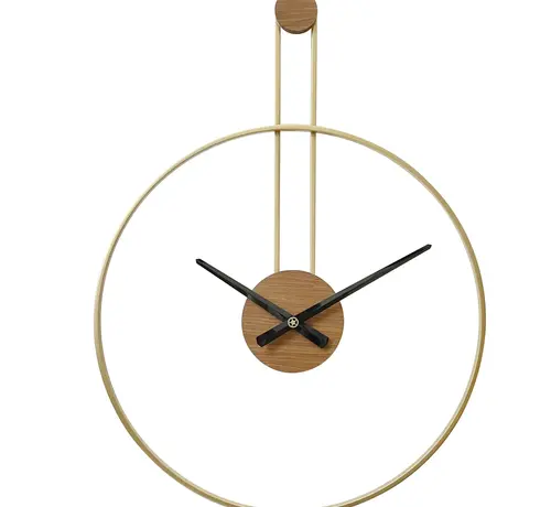 LW Collection Horloge Murale Fargo - Mouvement Silencieux - 55cm - Or