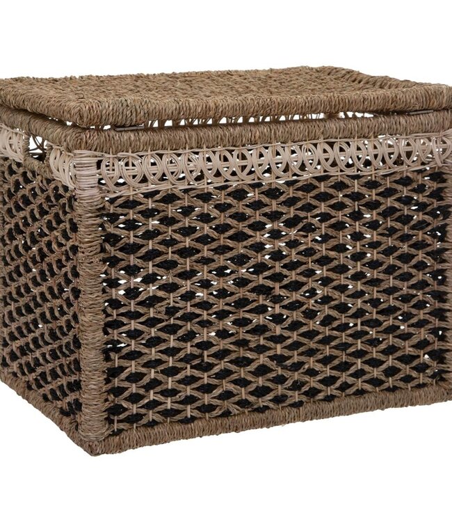 Wicker Storage Baskets - 8 Pieces - Brown