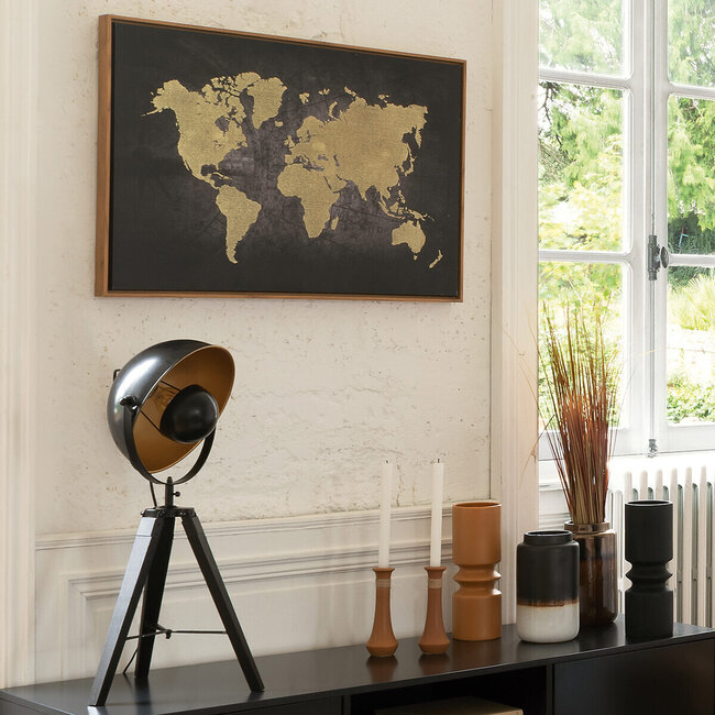 Lamp met Statief - Tripod Lamp - H71 cm - Zwart