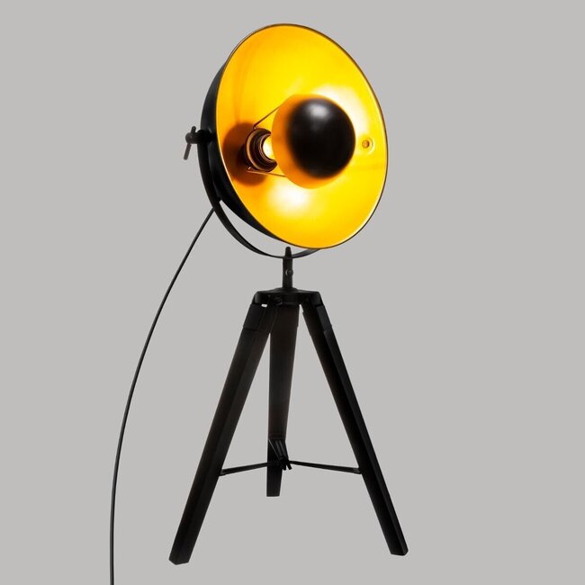 Lamp met Statief - Tripod Lamp - H71 cm - Zwart