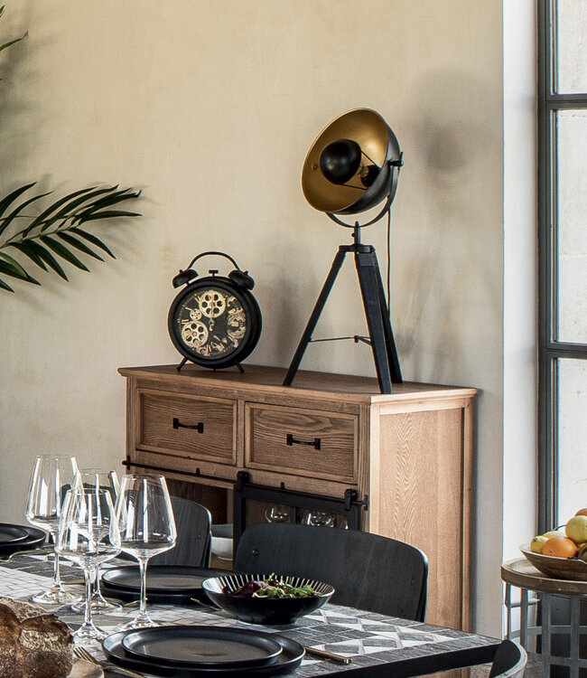 Lamp met Statief - Tripod Lamp - H71 cm - Zwart