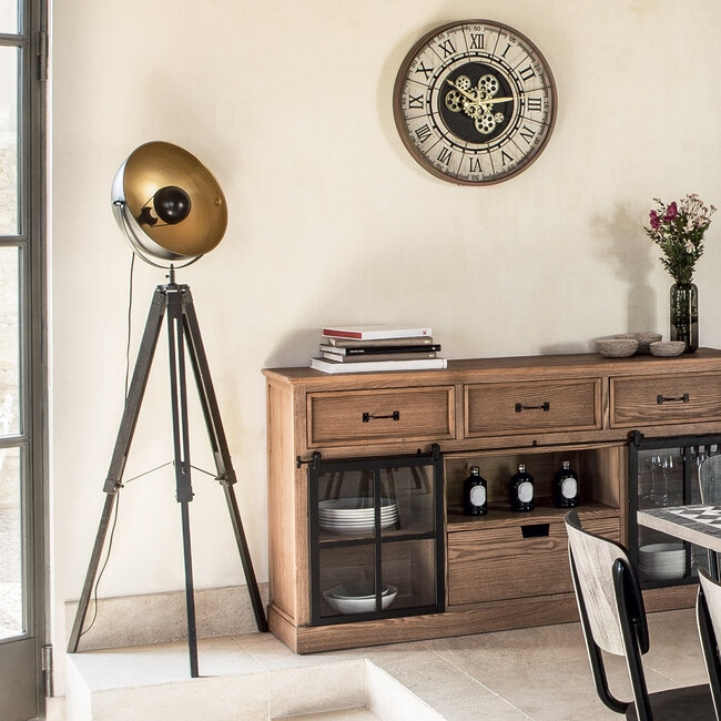 Lamp with Tripod - Floor lamp - H162 cm - Black