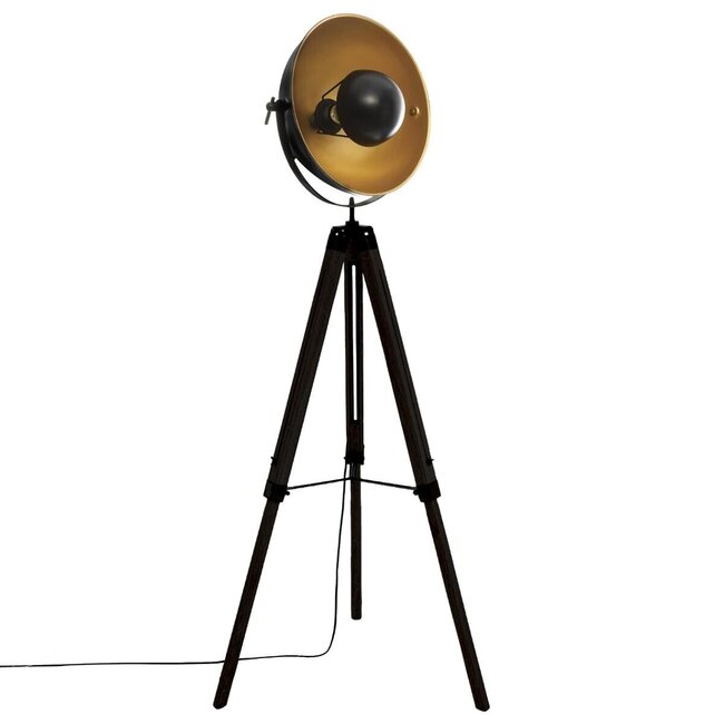 Lamp met Statief - Vloerlamp - H162 cm - Zwart