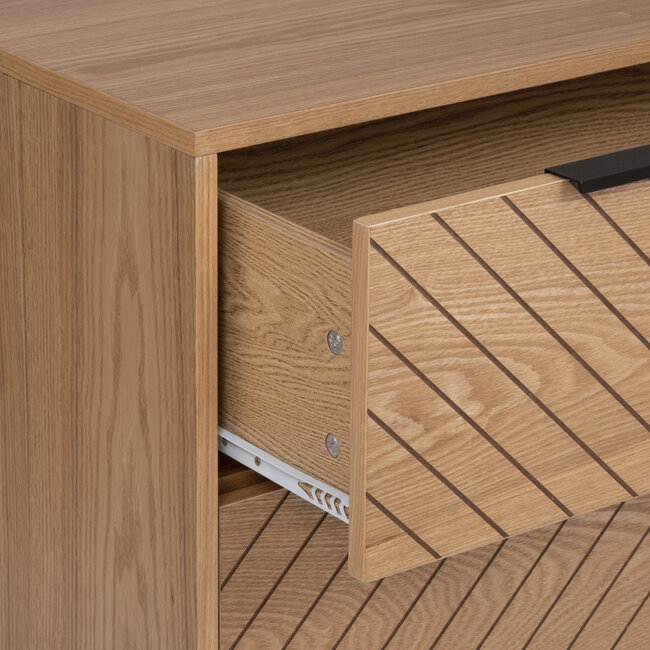 Chest of drawers - 3 Drawers with Handles - Brown