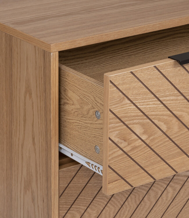 Chest of drawers - 3 Drawers with Handles - Brown