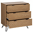 Chest of drawers - 3 Drawers with Handles - Brown