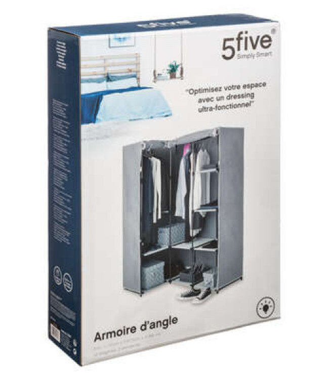 Hoekkast - Kledingkast- Opvouwbaar - Grijs