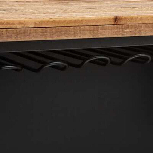 Cierna Sideboard with 2 Drawers and 2 Doors - 140 x 45 x 85cm - Black