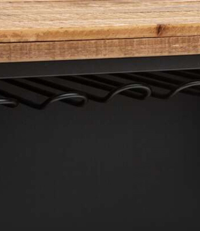 Cierna Sideboard with 2 Drawers and 2 Doors - 140 x 45 x 85cm - Black