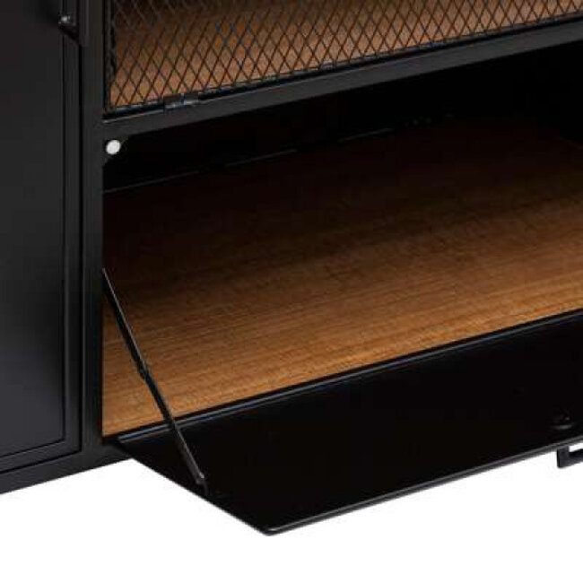 Cierna Sideboard with 2 Drawers and 2 Doors - 140 x 45 x 85cm - Black