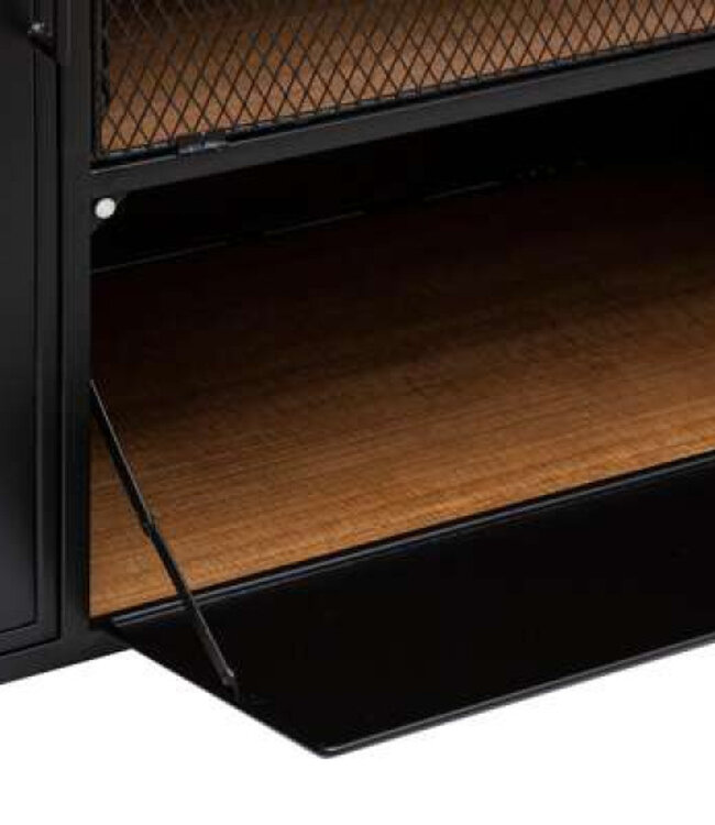 Cierna Dressoir met 2 Laden en 2 Deuren - 140 x 45 x 85cm - Zwart