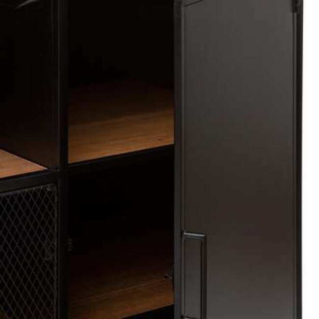 Cierna Dressoir met 2 Laden en 2 Deuren - 140 x 45 x 85cm - Zwart