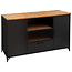 Atmosphera Cierna Sideboard with 2 Drawers and 2 Doors - 140 x 45 x 85cm - Black