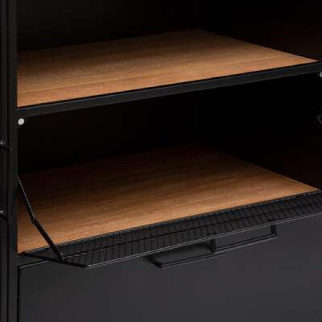 Cierna Sideboard with 2 Drawers and 2 Doors - 140 x 45 x 85cm - Black