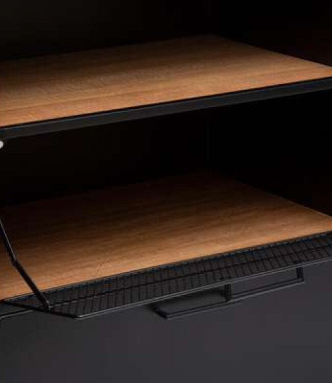 Cierna Dressoir met 2 Laden en 2 Deuren - 140 x 45 x 85cm - Zwart