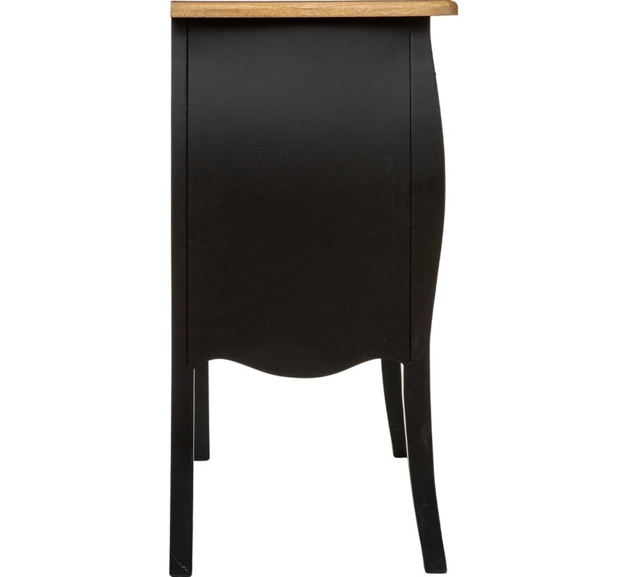 Chest of drawers - Bedside table - 3 drawers - Black