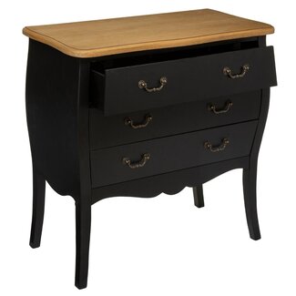 Atmosphera Chest of drawers - Bedside table - 3 drawers - Black