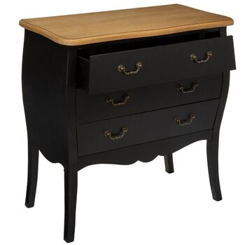 Atmosphera créateur d'intérieur Chest of drawers - Bedside table - 3 drawers - Black