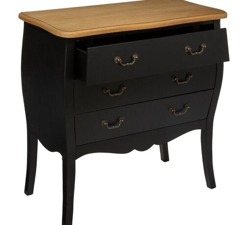 Atmosphera créateur d'intérieur Chest of drawers - Bedside table - 3 drawers - Black