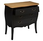 Commode - Table de chevet - 3 tiroirs - Noir