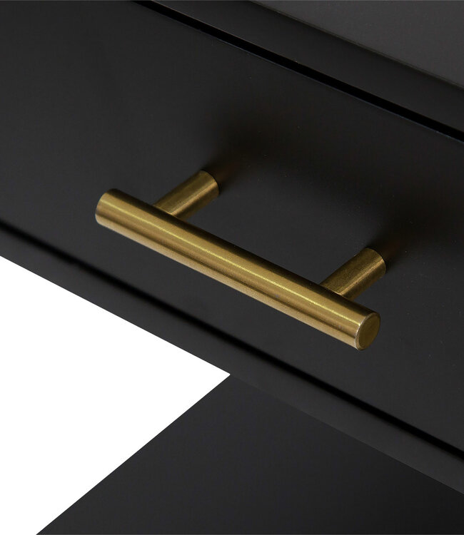 Chest of drawers with 3 drawers - Black