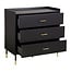 Atmosphera Chest of drawers with 3 drawers - Black