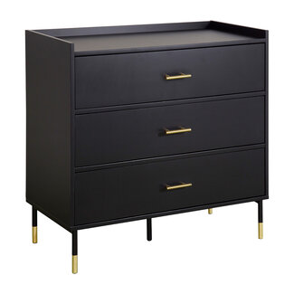 Atmosphera Chest of drawers with 3 drawers - Black