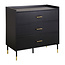 Chest of drawers with 3 drawers - Black