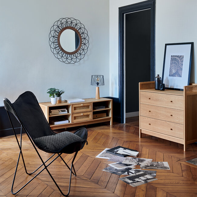 Arty Chest of Drawers with 3 Drawers - Beige