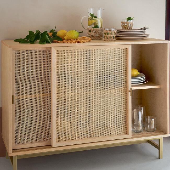 Atmosphera Sideboard mit 2 Türen - Kommode - Beige