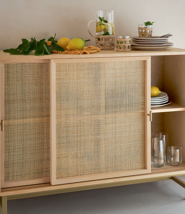 Dressoir met 2 Deuren - Ladekast - Beige