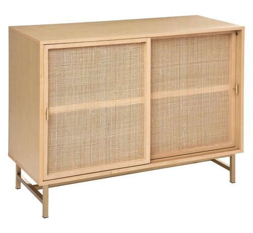 Sideboard with 2 Doors Chest of Drawers Beige Koning Bamboe