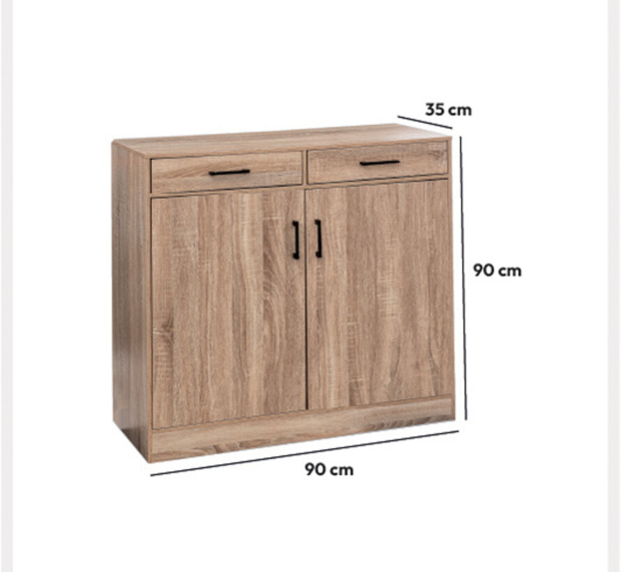Shoe Cabinet with 2 Doors - Natural
