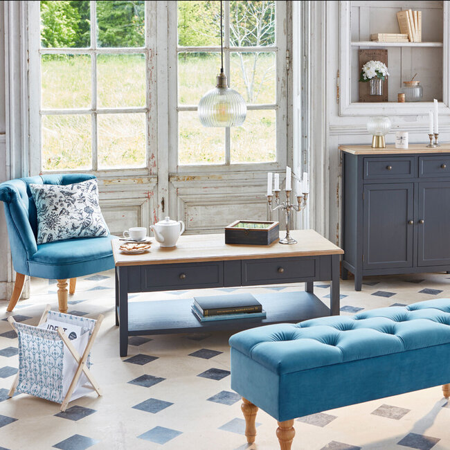 Velvet Armchair - Velvet Blue